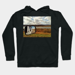 Road trip journey with view of Canadian Prairie in Long View, Alberta,Canada. Hoodie